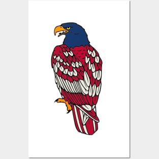 American Eagle USA Flag Posters and Art